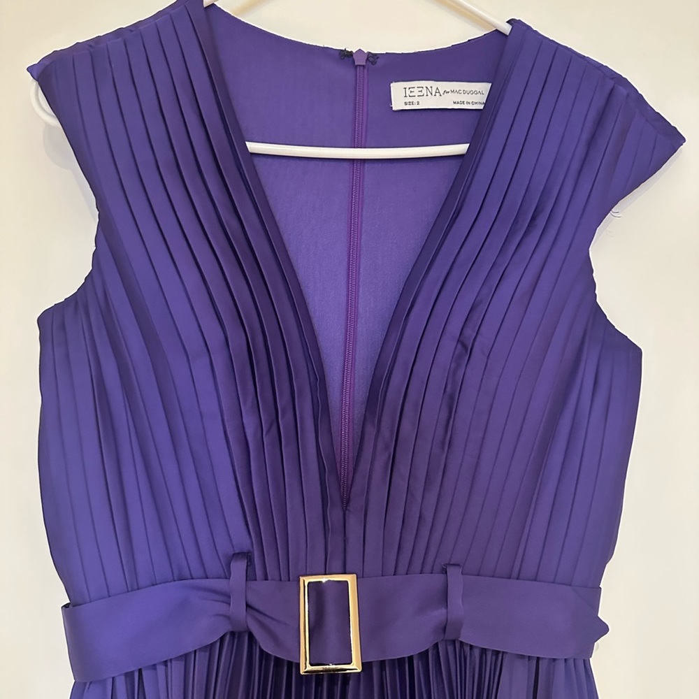 Mac Duggal Purple Pleated Dress - Picture 5 of 5